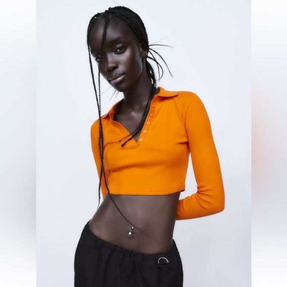 NWT ZARA RIBBED POLO - Picture 2 of 9